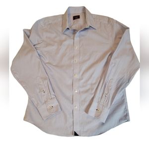 UNTUCKit Light Blue Pinstripe Casual Button Down Shirt